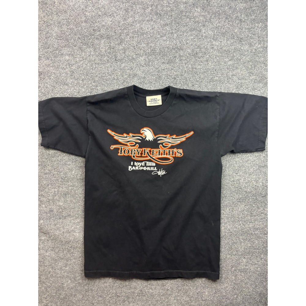 Toby Keith I Love This Bar & Grill T-Shirt Mens Large Black Eagle Graphic Tee
